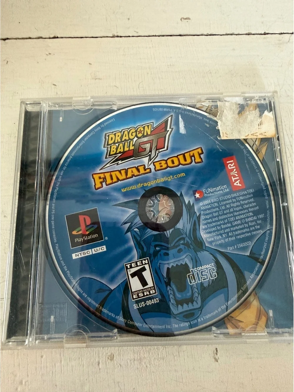 Dragon Ball GT Final Bout PlayStation 1 Game Disc with Case - Tested, Disc Shows